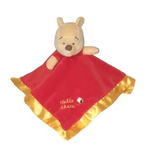 Disney Baby Plush Winnie The Pooh Hello There Bee Security Lovey Blanket 14.5"